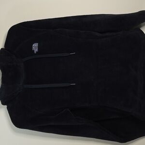 The North Face Black Plush Funnel Neck Hoodie. Size MED.